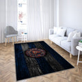 Holstein Kiel Fc Tapis Sol - Tapis De Salon, Bundesliga 2 Club De Football Allemand Bleu Et Blanc Tapis Art, Tapis pour la décoration de la maison