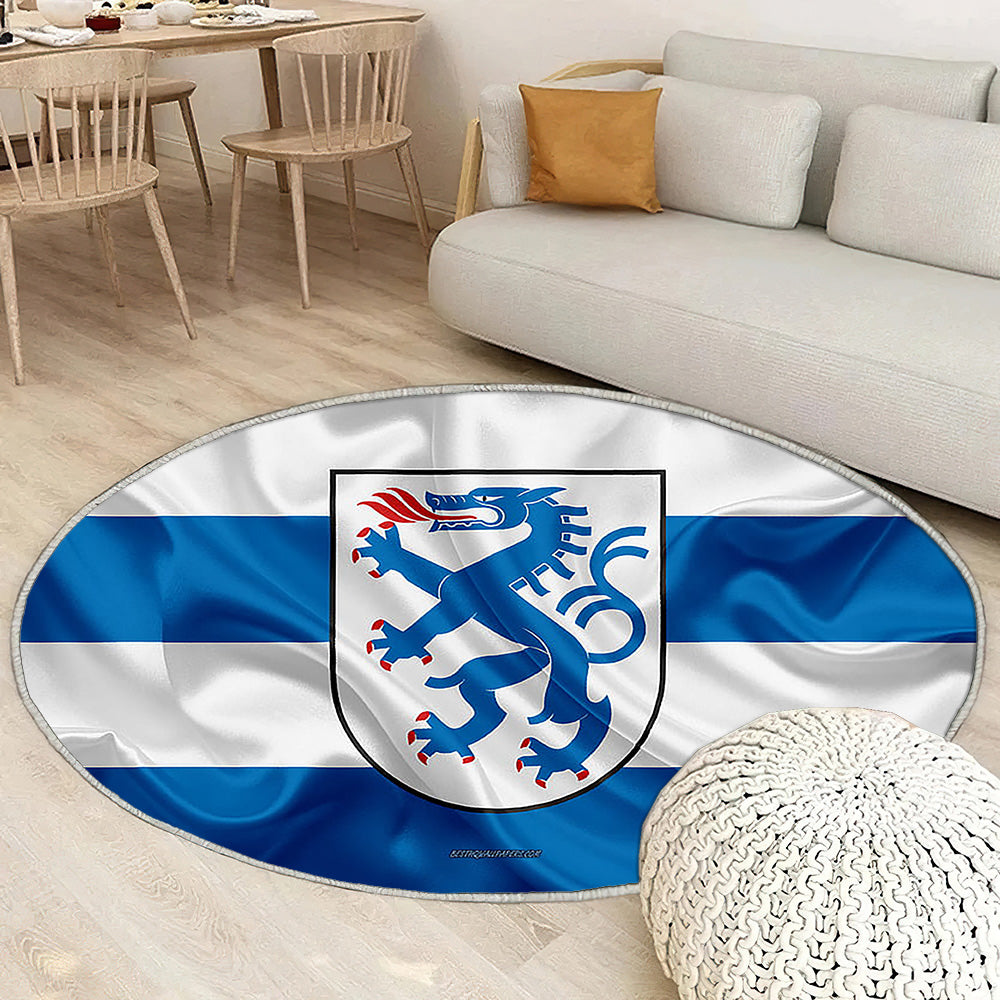 Drapeau d'Ingolstadt Tapis Sol - Tapis De Salon, ville allemande d'Ingolstadt en Allemagne Tapis Art, Tapis pour la décoration de la maison