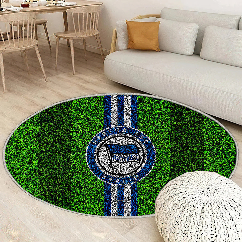 Hertha Berlin Fc Club De Football Allemandbleu Blanc Tapis Sol - Tapis De Salon, Bundesliga Berlin Tapis Art, Tapis pour la décoration de la maison