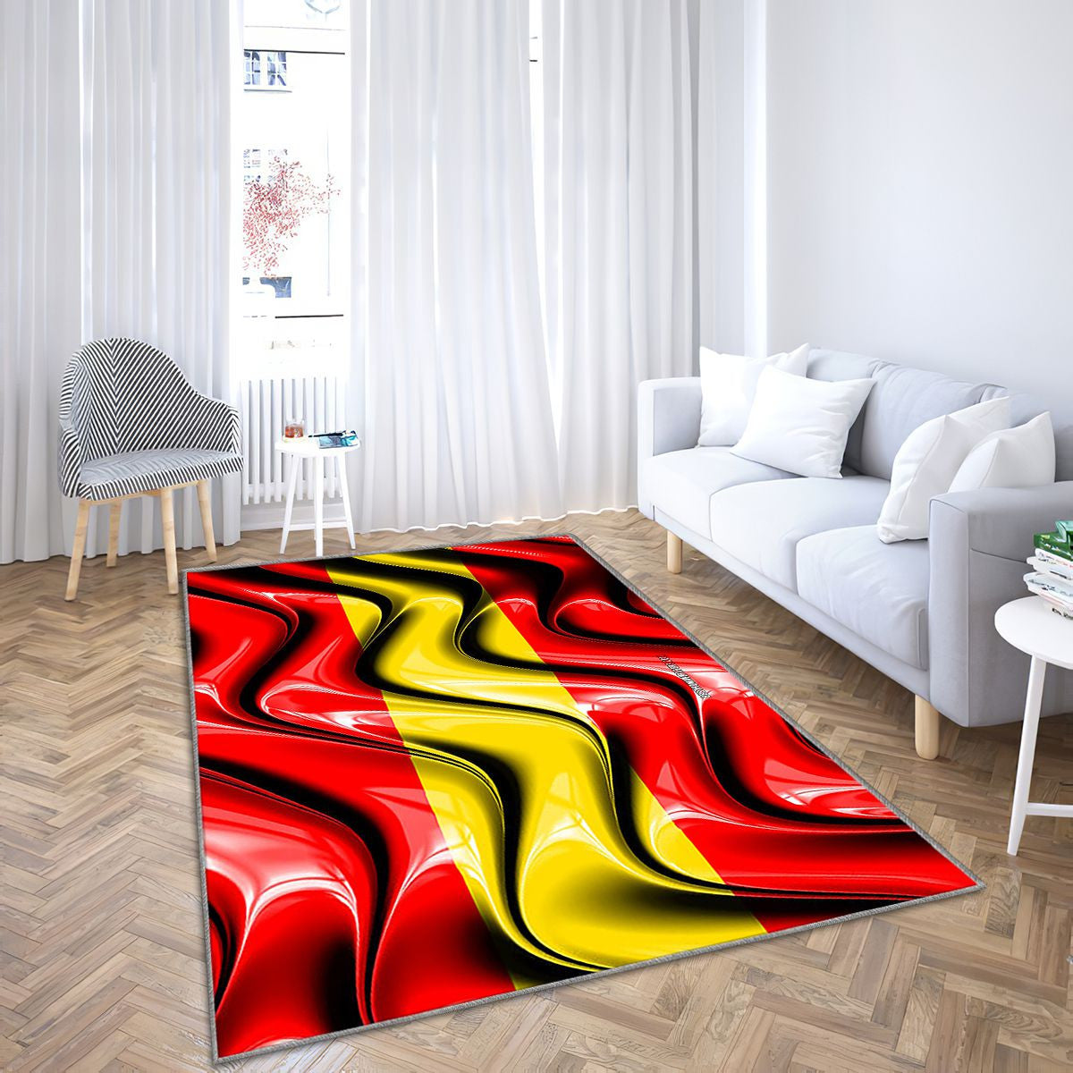 Karlsruhe Drapeau Villes D'Allemagne Tapis Sol - Tapis De Salon, Karlsruhe Karlsruhe Villes Allemandes Tapis Art, Tapis pour la décoration de la maison