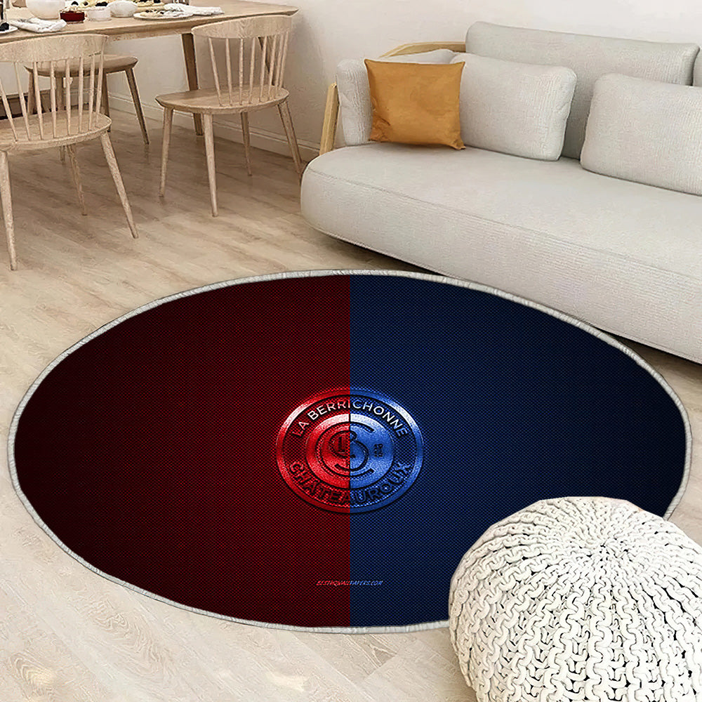 Lb Châteauroux Tapis Sol - Tapis De Salon, Ligue 2 Rouge-BleuRouge-Bleu Fibre de Carbone Tapis Art, Tapis pour la décoration de la maison