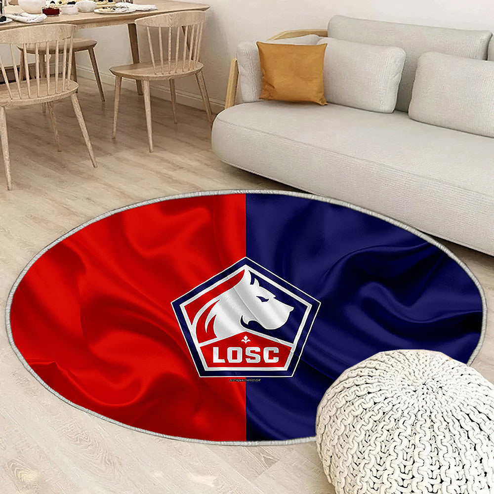 Lille Osc Tapis Sol - Tapis De Salon, NouveauFootball français Tapis Art, Tapis pour la décoration de la maison
