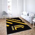 Juventus Fc Tapis Sol - Tapis De Salon, Noir Jaune Ion Serie A Italie Tapis Art, Tapis pour la décoration de la maison