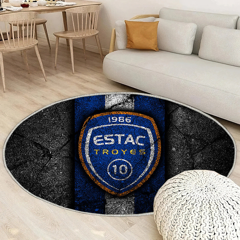 Troyes Fc Tapis Sol - Tapis De Salon, Ligue 2 Football Tapis Art, Tapis pour la décoration de la maison