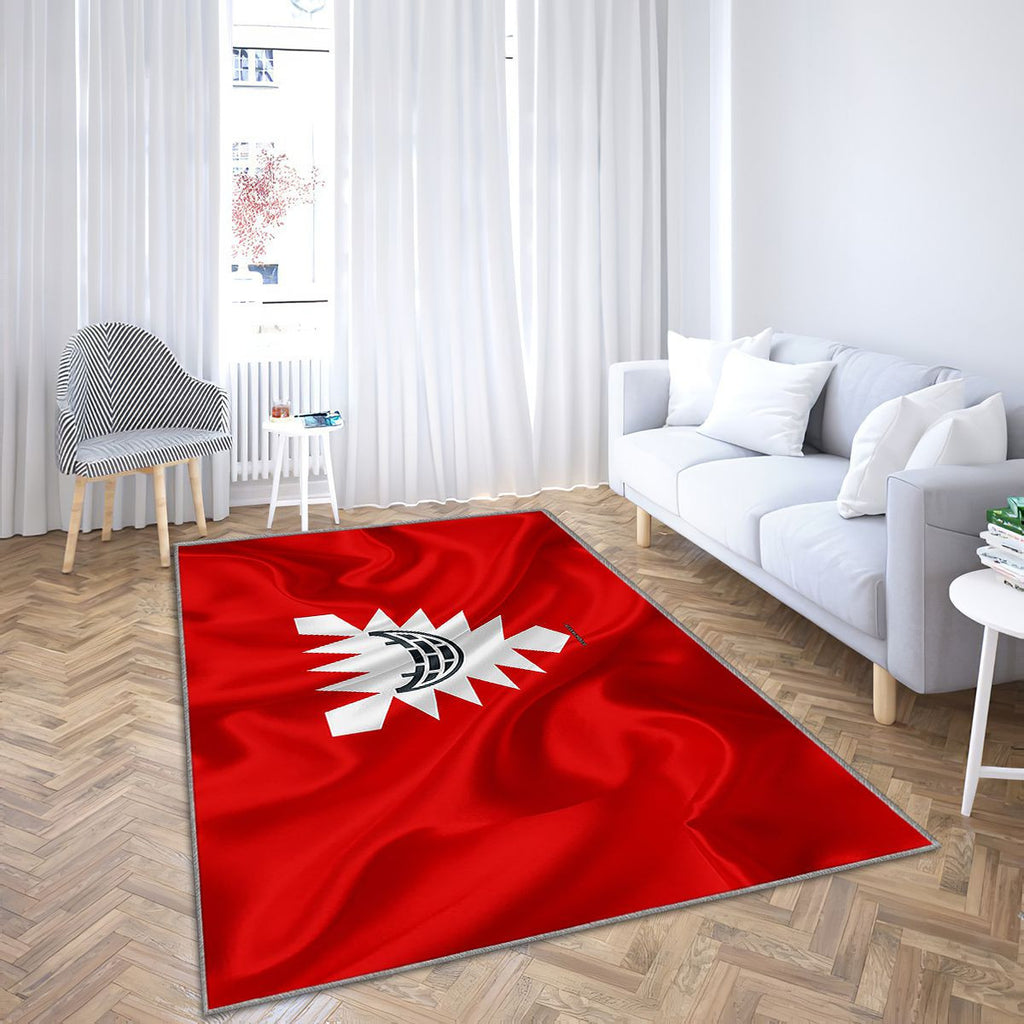 Drapeau de la ville allemande de Kiel Tapis Sol - Tapis De Salon, symboles de l'Allemagne Tapis Art, Tapis pour la décoration de la maison
