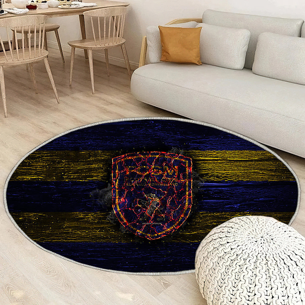 Sochaux Fc Tapis Sol - Tapis De Salon, Ligue 2 Bleu Et Jaunefrench Football Tapis Art, Tapis pour la décoration de la maison