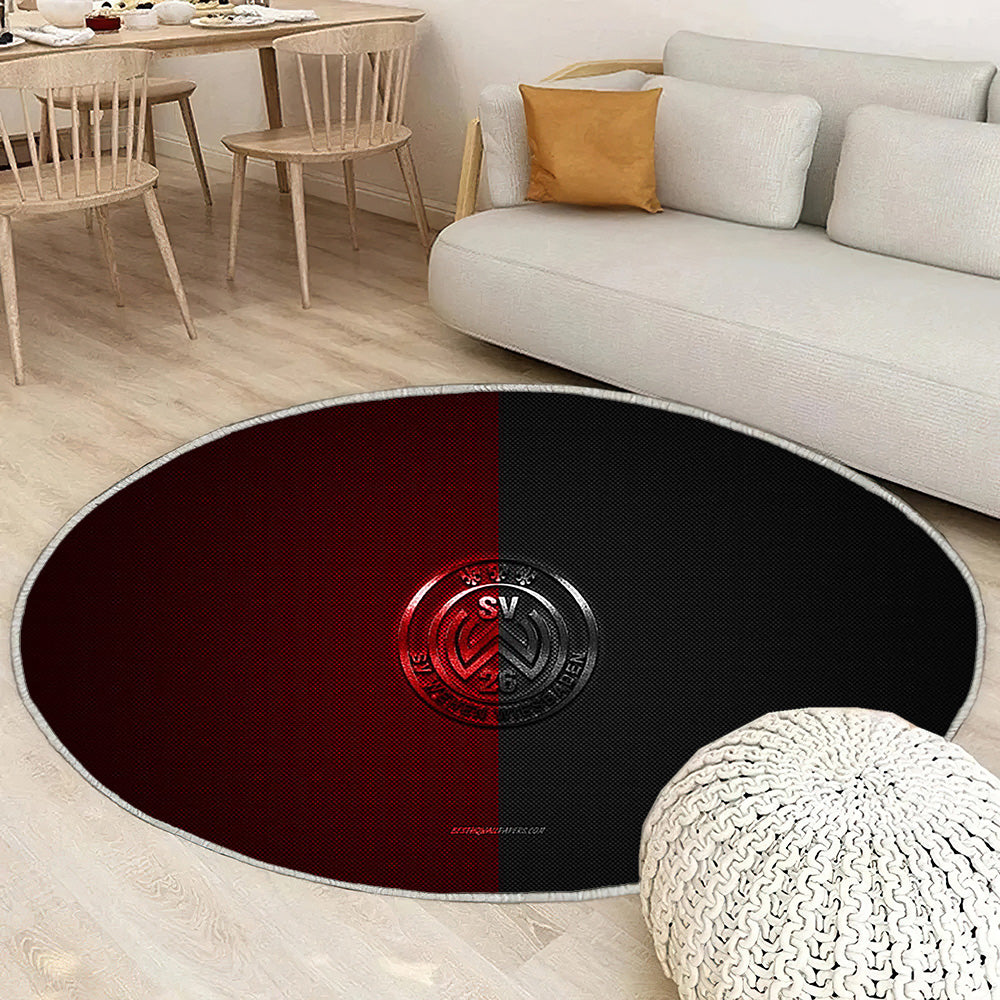 Sv Wehen Wiesbaden Tapis Sol - Tapis De Salon, Bundesliga 2 Rouge-Noirrouge-Noir Fibre de Carbone Tapis Art, Tapis pour la décoration de la maison