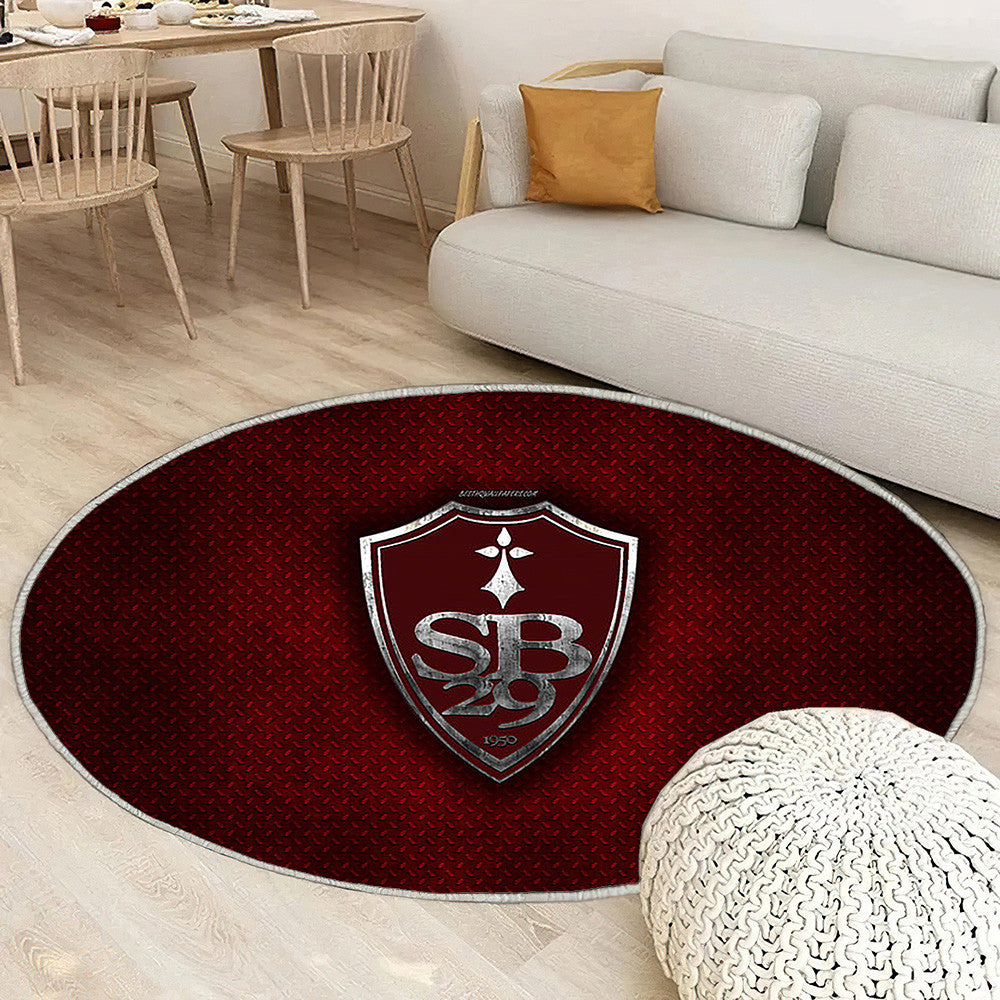 Stade Brestois 29 Tapis Sol - Tapis De Salon, Football français Tapis Art, Tapis pour la décoration de la maison