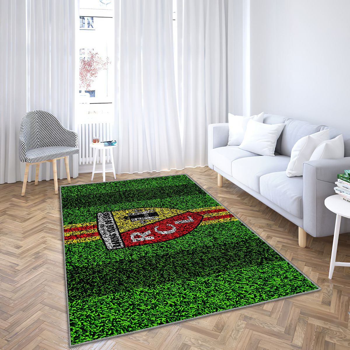 Logo Rc Lens Tapis Sol - Tapis De Salon, Football Français Tapis Art, Tapis pour la décoration de la maison