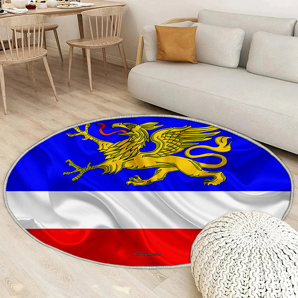 Drapeau de Rostock Tapis Sol - Tapis De Salon, ville allemande Rostock Allemagne Tapis Art, Tapis pour la décoration de la maison