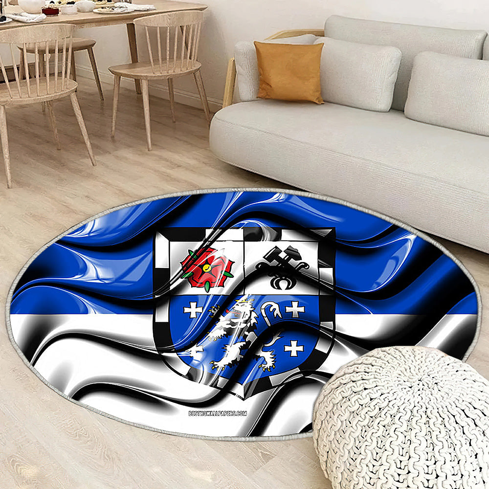 Sarrebruck Drapeau Villes D'Allemagne Tapis Sol - Tapis De Salon, Sarrebruck Saarbucken Villes allemandes Tapis Art, Tapis pour la décoration de la maison