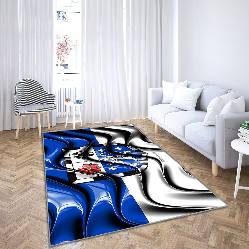 Sarrebruck Drapeau Villes D'Allemagne Tapis Sol - Tapis De Salon, Sarrebruck Saarbucken Villes allemandes Tapis Art, Tapis pour la décoration de la maison