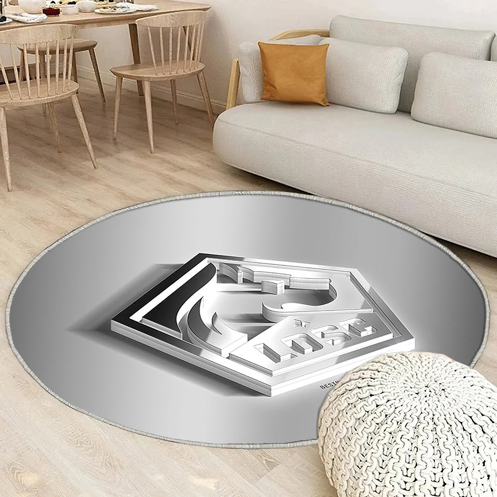 Lille Osc Tapis Sol - Tapis De Salon, New3D Steelfrench Football Tapis Art, Tapis pour la décoration de la maison