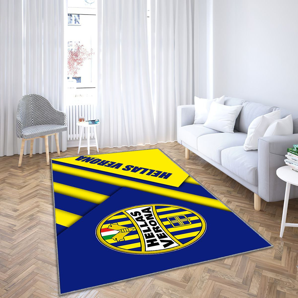 Hellas Vérone Fc Tapis Sol - Tapis De Salon, Football Serie A Vérone Tapis Art, Tapis pour la décoration de la maison