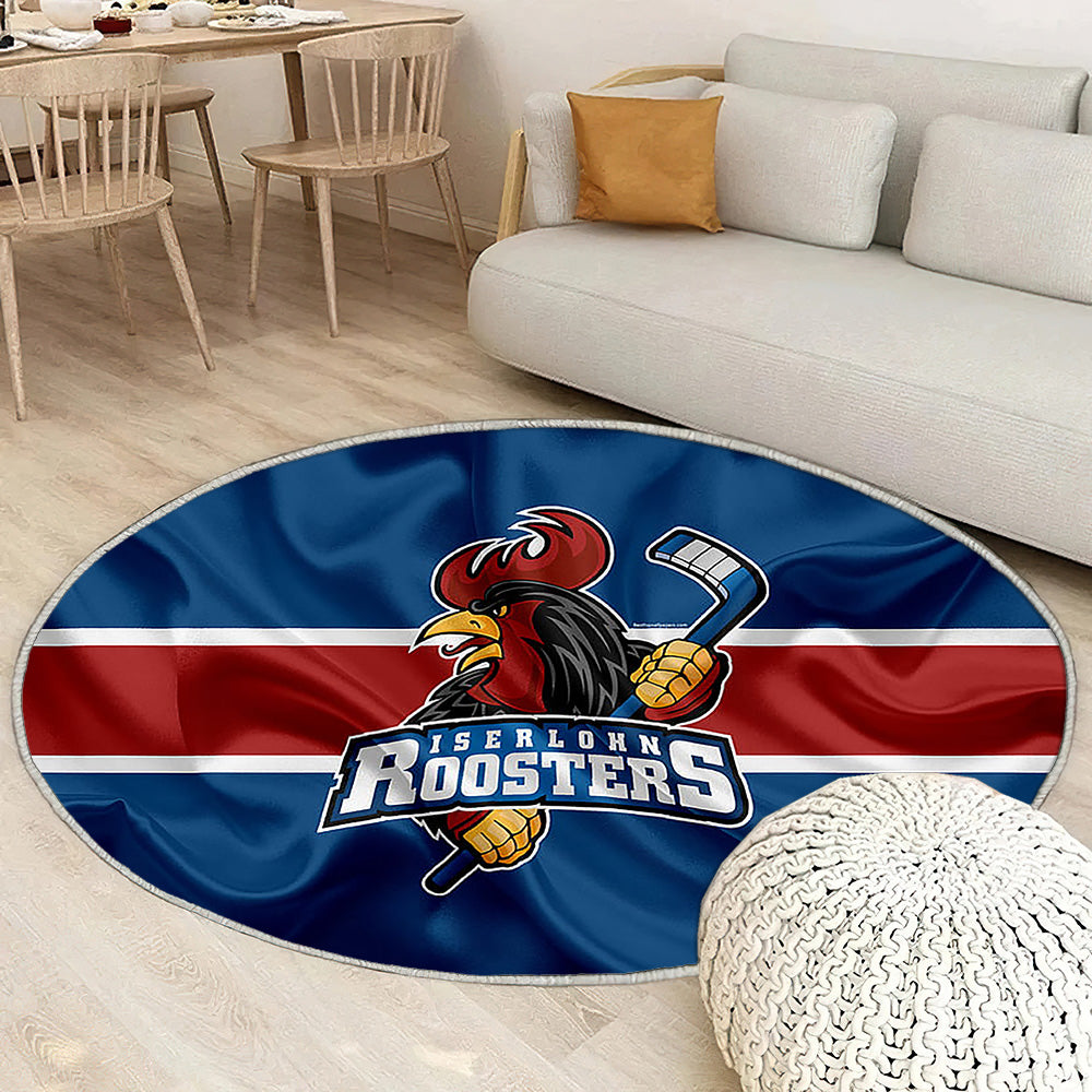 Iserlohn Roosters Club de hockey allemand Hockey Deutsche Eishockey Liga Tapis Sol - Tapis De Salon, Allemagne Drapeau en soie Tapis Art, Tapis pour la décoration de la maison
