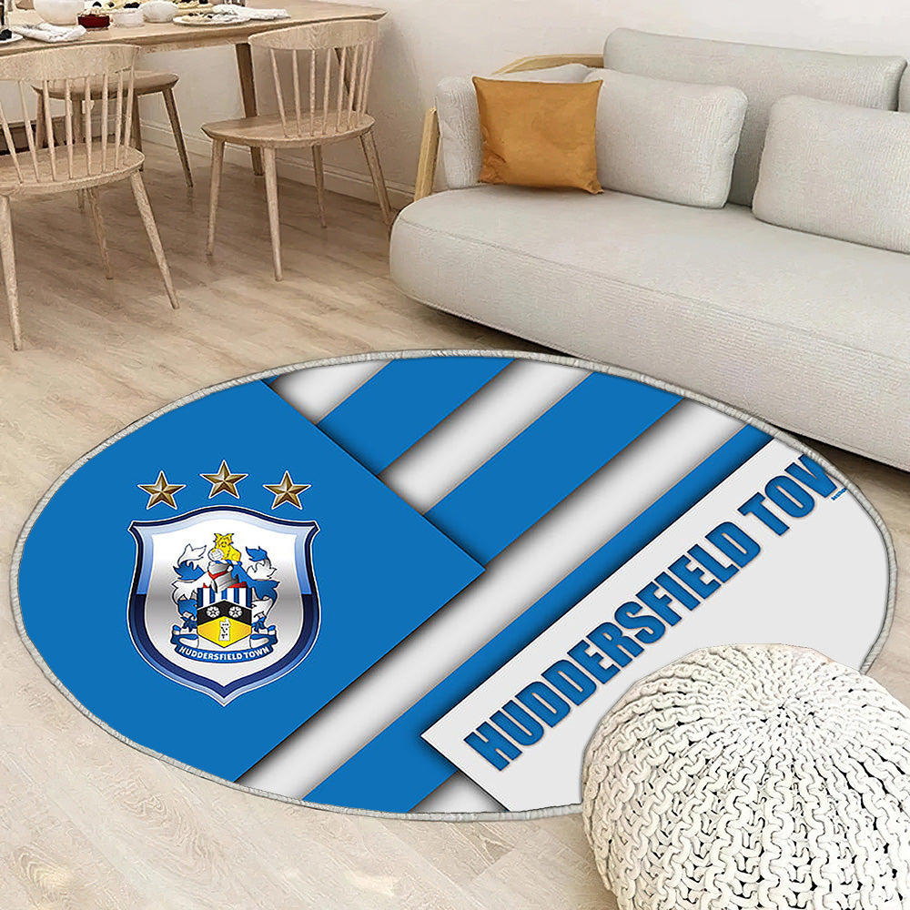 Huddersfield Town Afc Tapis Sol - Tapis De Salon, White Blue Ion Football Huddersfield Tapis Art, Tapis pour la décoration de la maison