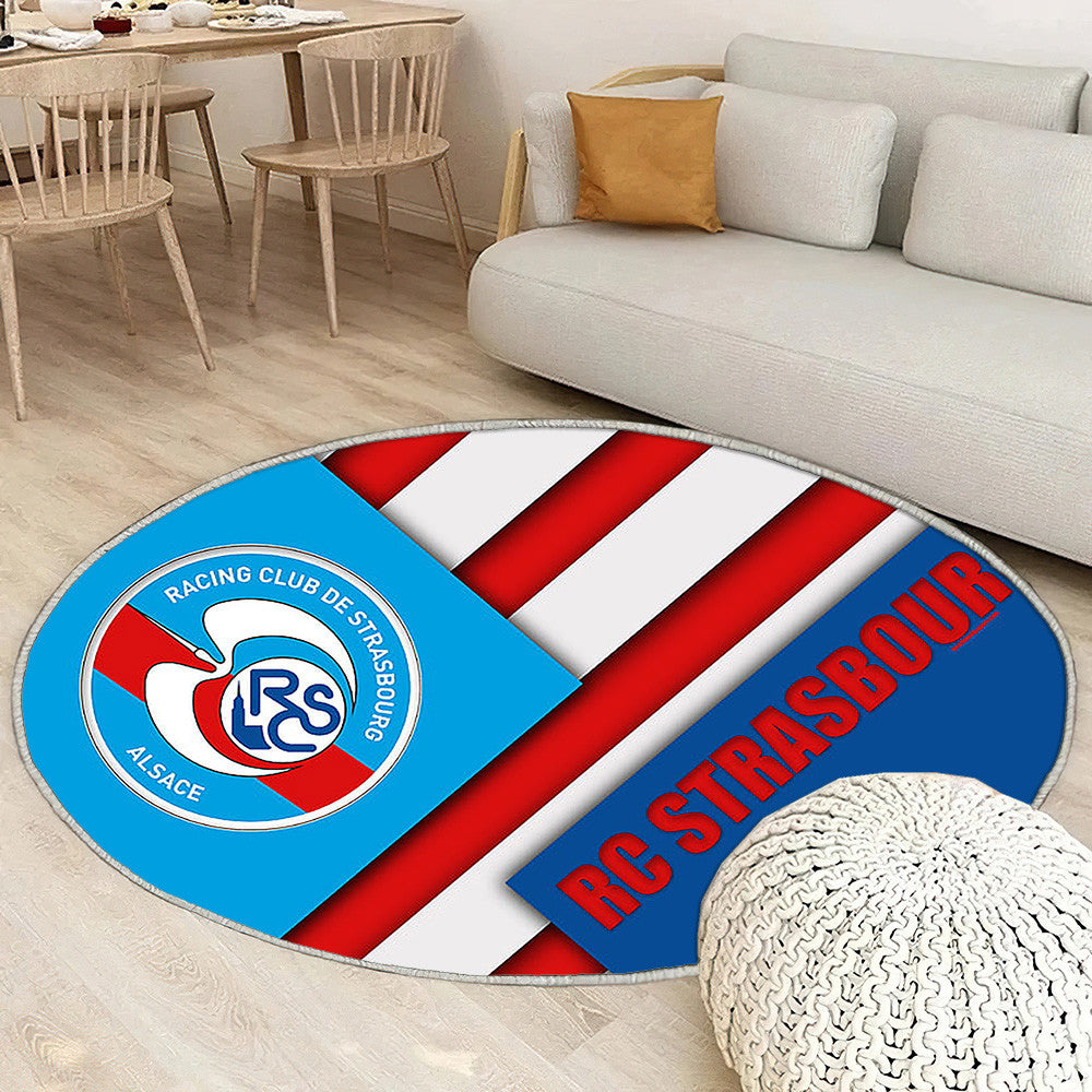 Rc Strasbourg Alsace Tapis Sol - Tapis De Salon, Football français Tapis Art, Tapis pour la décoration de la maison