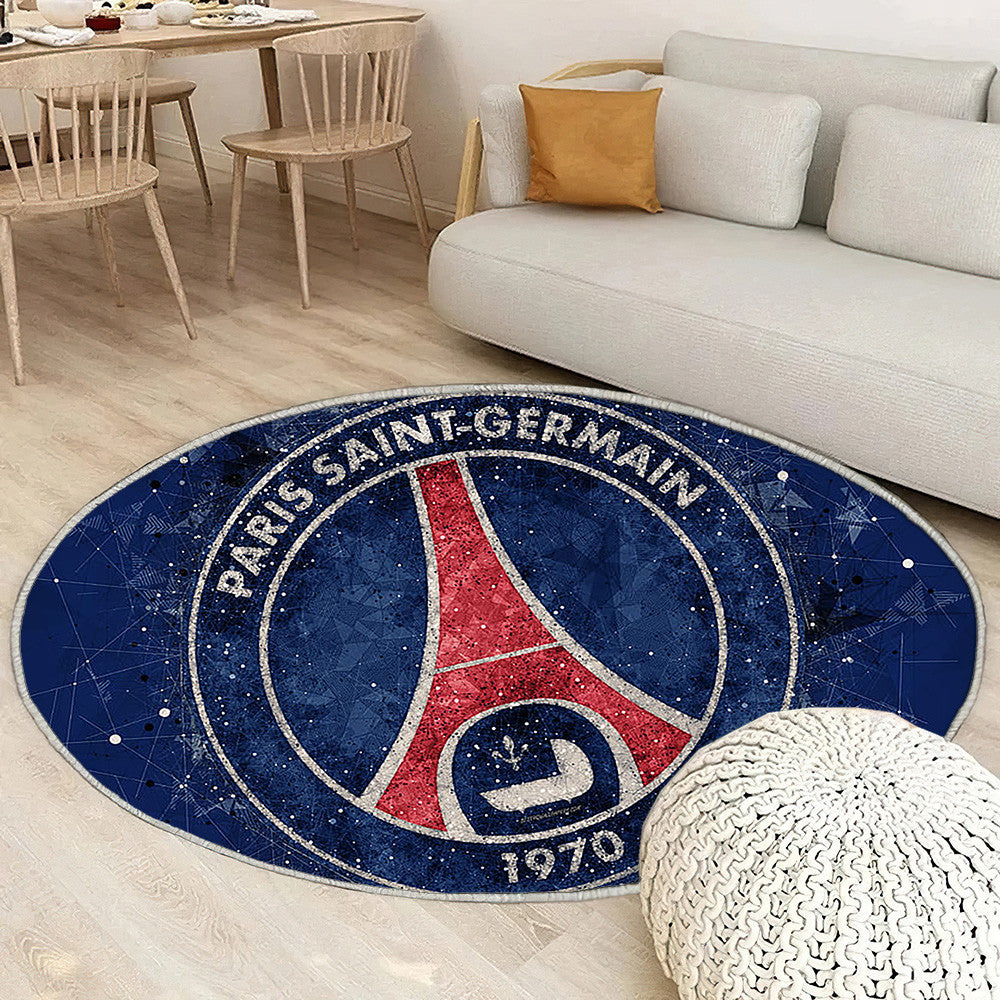 Paris Saint-Germain Fc Psggeometric Artfrench Football Tapis Sol - Tapis De Salon, France Style Rétro Tapis Art, Tapis pour la décoration de la maison