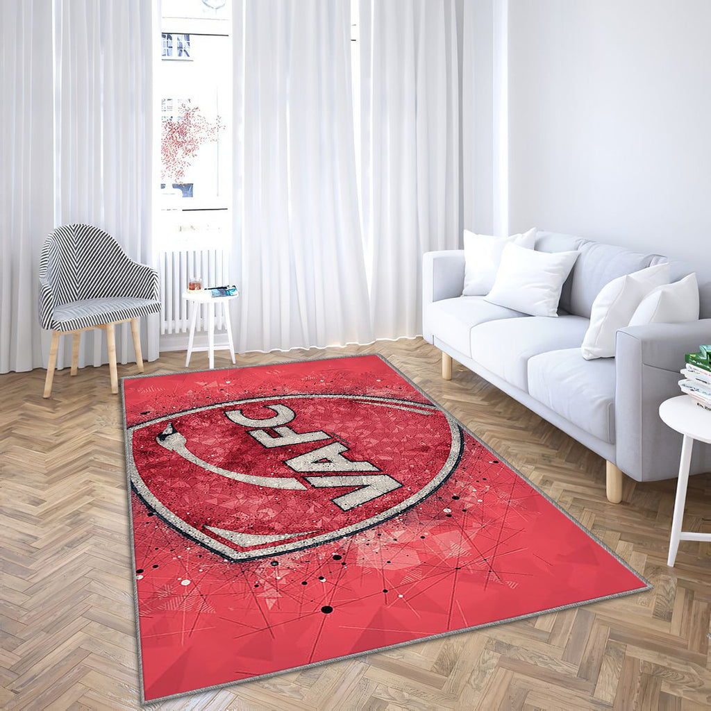 Valenciennes Fc Logo Tapis Sol - Tapis De Salon, Football Français Tapis Art, Tapis pour la décoration de la maison
