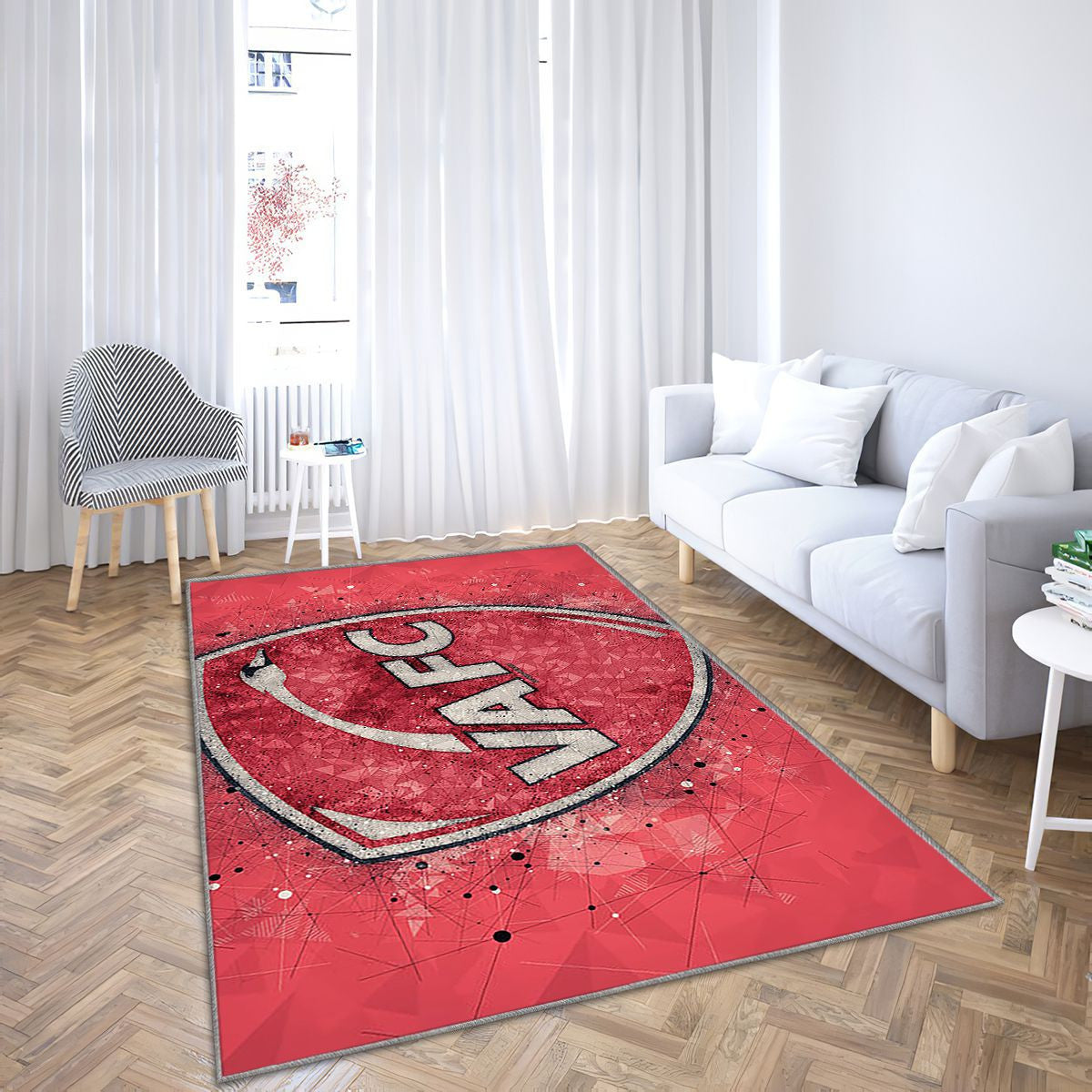 Valenciennes Fc Logo Tapis Sol - Tapis De Salon, Football Français Tapis Art, Tapis pour la décoration de la maison