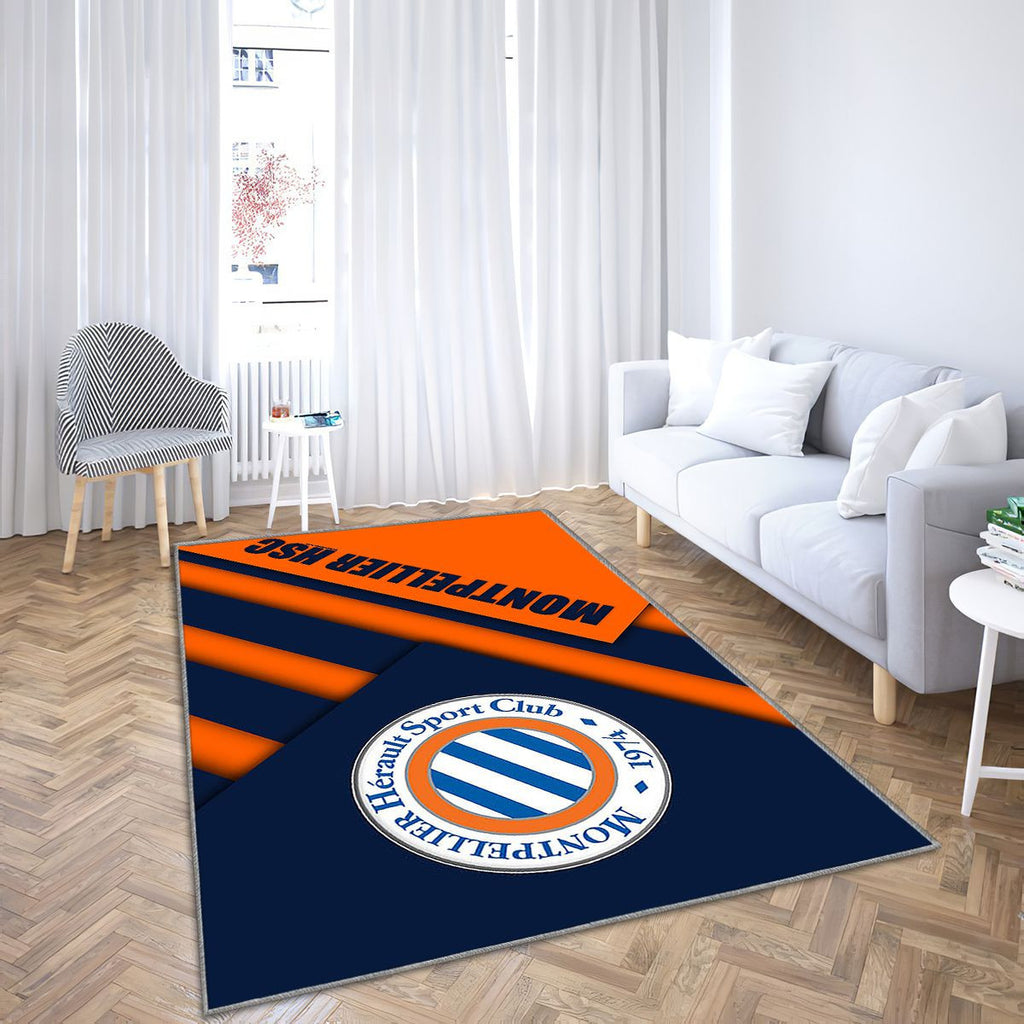 Montpellier Hsc Tapis Sol - Tapis De Salon, Football français Tapis Art, Tapis pour la décoration de la maison