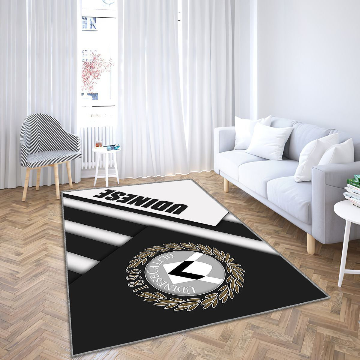 Udinese Fc Tapis Sol - Tapis De Salon, Football Serie A Udine Tapis Art, Tapis pour la décoration de la maison