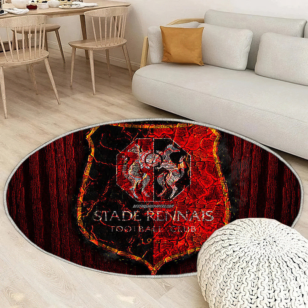 Stade Rennais Tapis Sol - Tapis De Salon, Ligue 1 de football français Tapis Art, Tapis pour la décoration de la maison