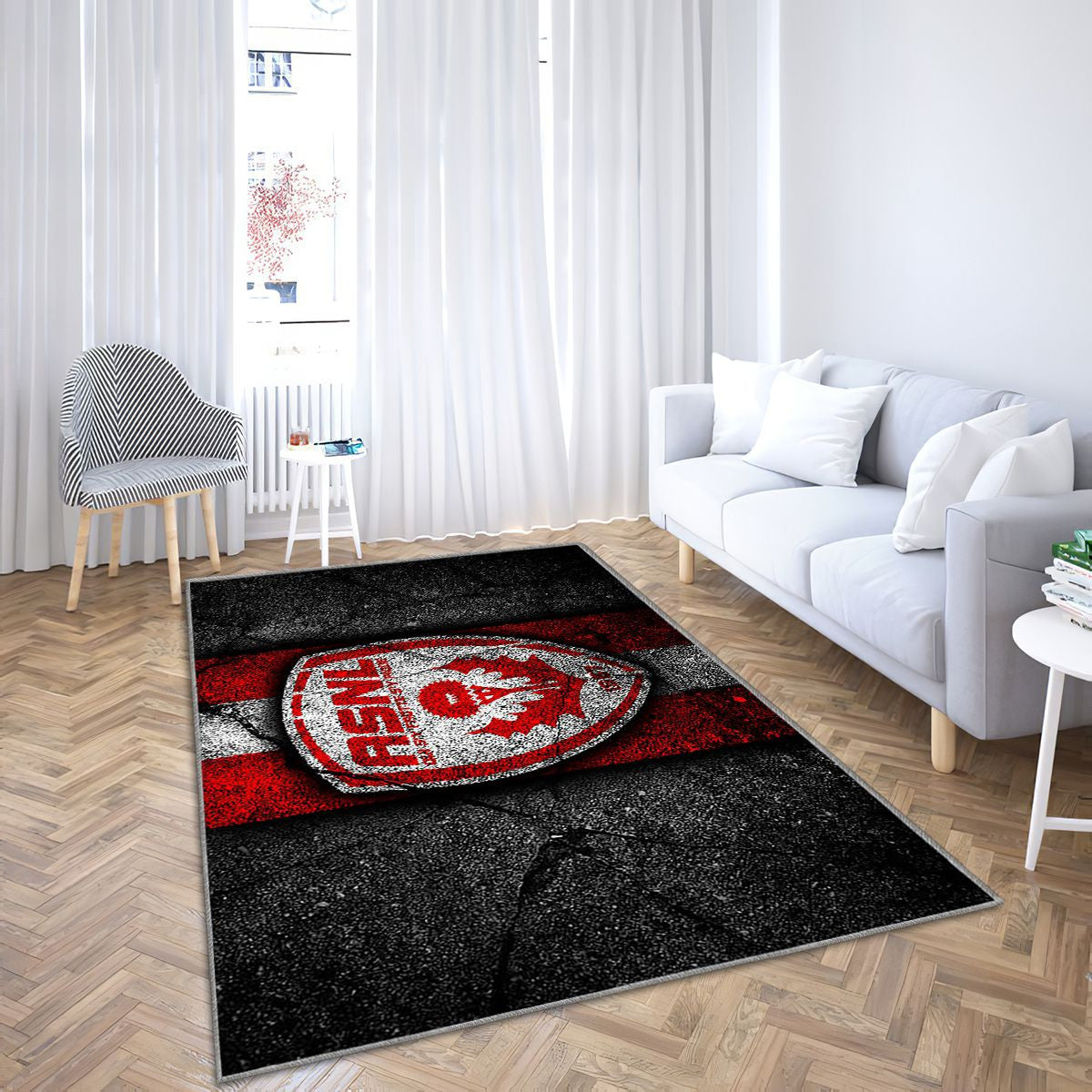 Nancy Fc Tapis Sol - Tapis De Salon, Ligue 2 Football Tapis Art, Tapis pour la décoration de la maison