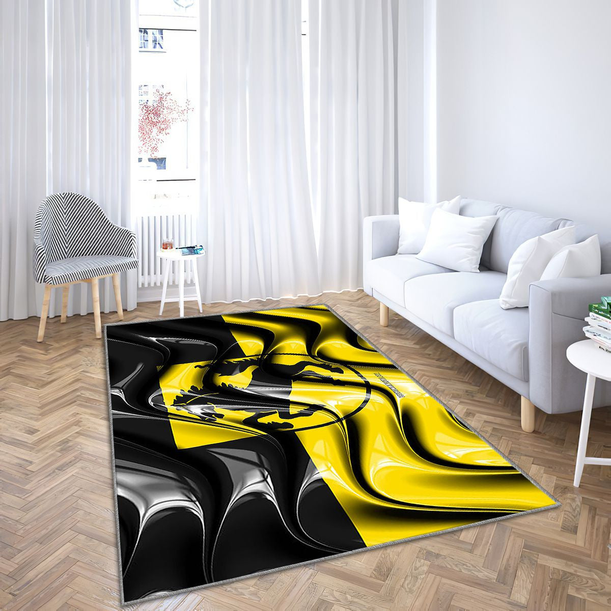 Drapeau De Stuttgart Villes D'Allemagne Tapis Sol - Tapis De Salon, Stuttgart Villes Allemandes De Stuttgart Tapis Art, Tapis pour la décoration de la maison