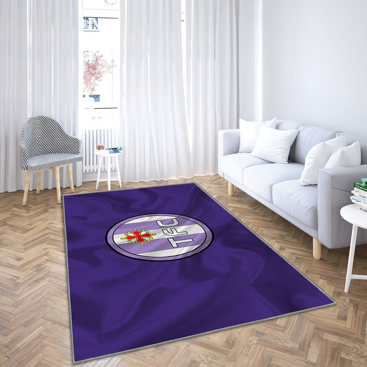 Toulouse Fc Tapis Sol - Tapis De Salon, Football Club Ligue 1 Football Tapis Art, Tapis pour la décoration de la maison