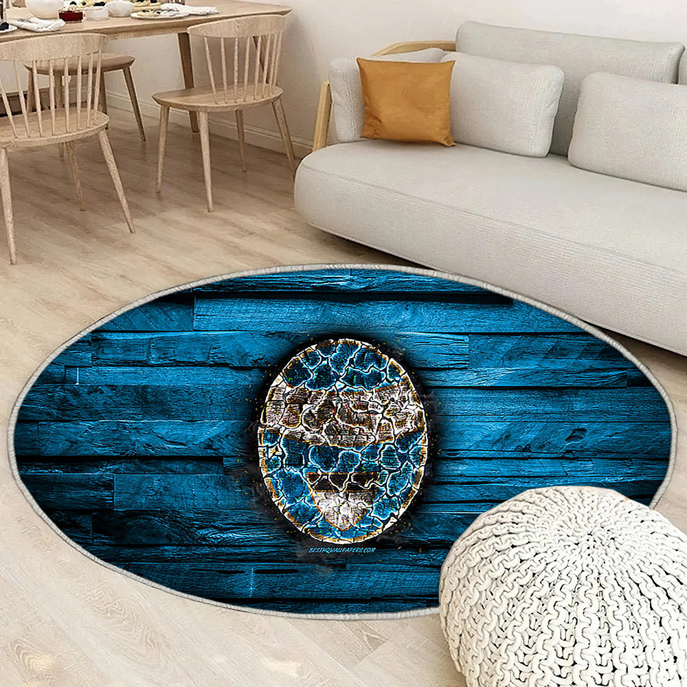 Spal Fc Tapis Sol - Tapis De Salon, Serie A Club De Football Italien En Bois Bleu Tapis Art, Tapis pour la décoration de la maison