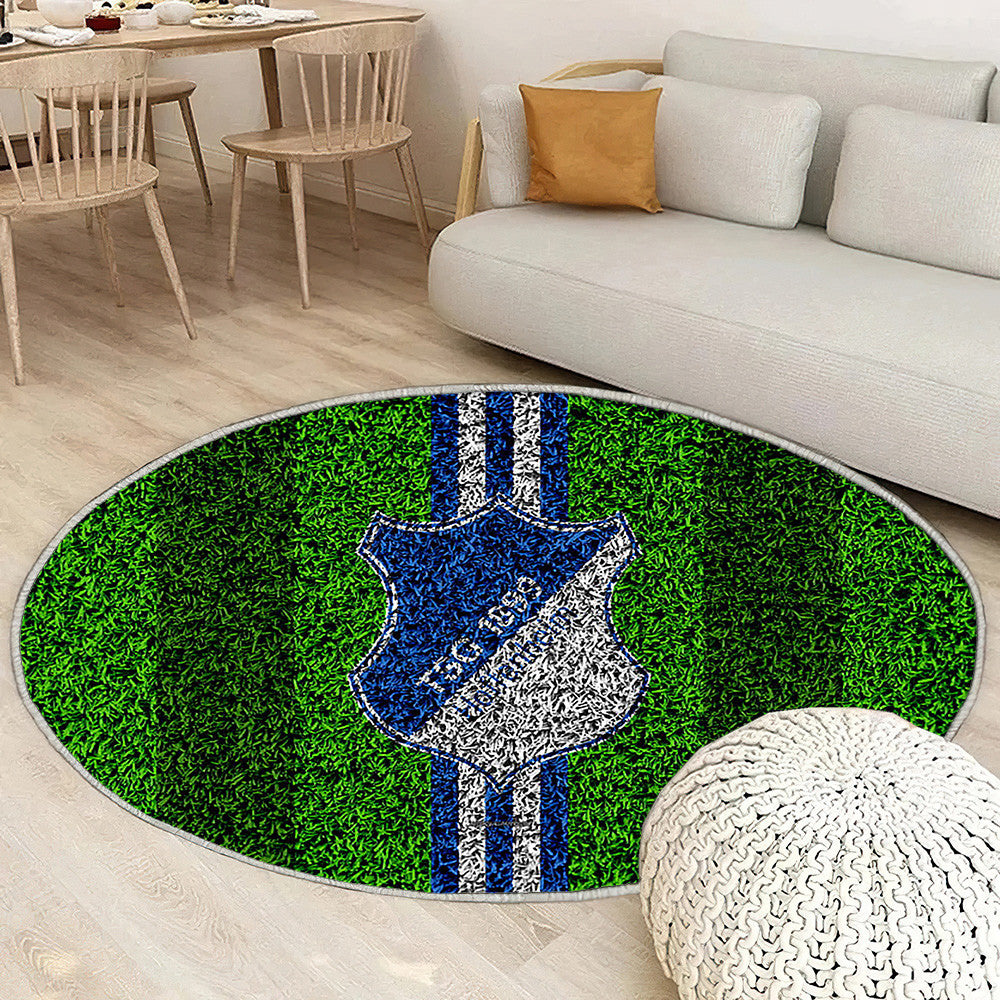 Tsg 1899 Hoffenheim Club de football allemandbleu blanc Tapis Sol - Tapis De Salon, Bundesliga Sinsheim Tapis Art, Tapis pour la décoration de la maison