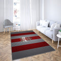 Logo Vfb Stuttgart et maille blanche Vfb Stuttgart Tapis Sol - Tapis De Salon, Stuttgart Allemagne Tapis Art, Tapis pour la décoration de la maison