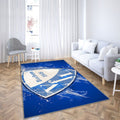 Vfl Bochum Paint Artgerman Football Team Bundesliga 2 Tapis Sol - Tapis De Salon, fond bleu Tapis Art, Tapis pour la décoration de la maison