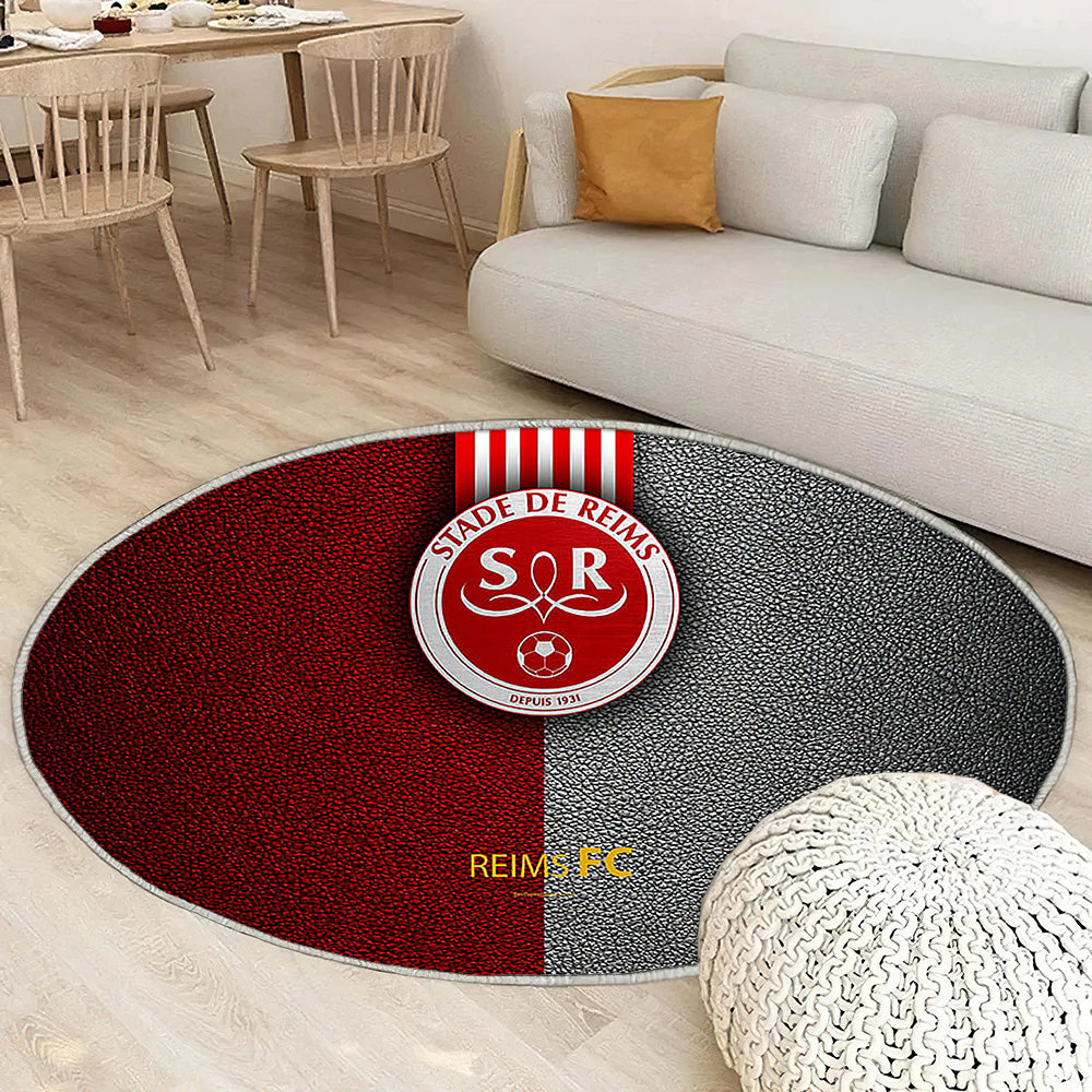 Reims Fc Tapis Sol - Tapis De Salon, Football Français Tapis Art, Tapis pour la décoration de la maison