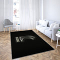 Juventus Fc Tapis Sol - Tapis De Salon, Black Rhombic Serie A Football Tapis Art, Tapis pour la décoration de la maison
