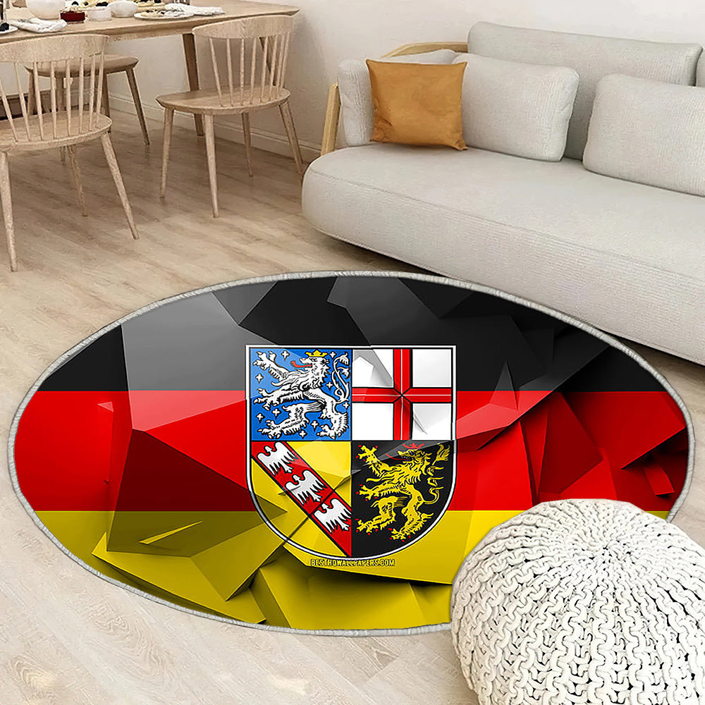 Drapeau de la Sarre Tapis Sol - Tapis De Salon, Allemagne Drapeau de la Sarre Tapis Art, Tapis pour la décoration de la maison
