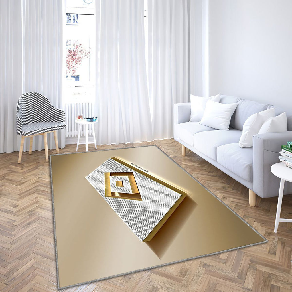 Hamburger Sv Tapis Sol - Tapis De Salon, Golden Silverhamburg Allemagne Tapis Art, Tapis pour la décoration de la maison