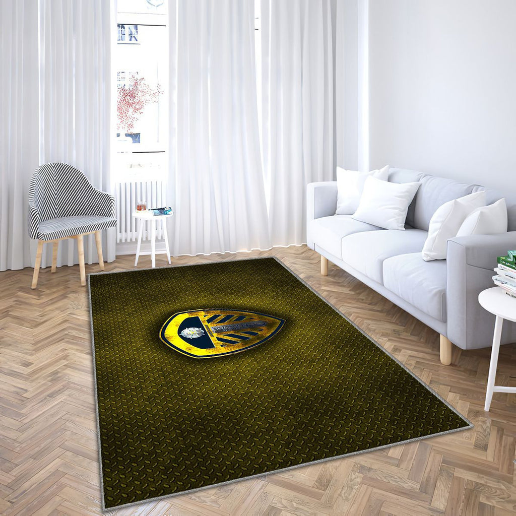 Leeds United Fc Tapis Sol - Tapis De Salon, Championnat d'Angleterre Efl Tapis Art, Tapis pour la décoration de la maison