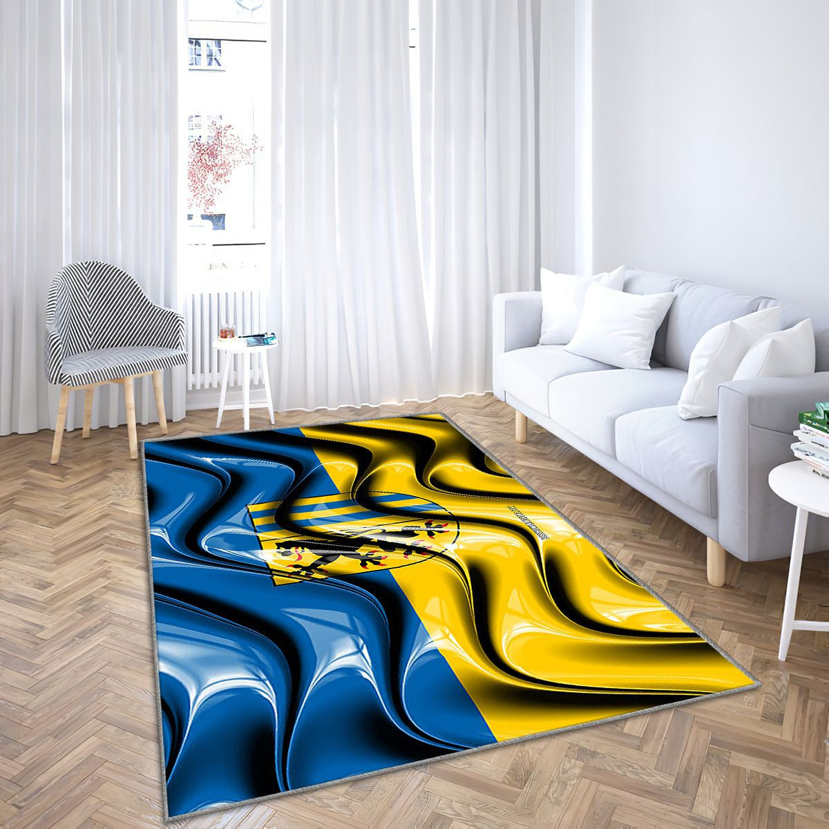 Leipzig Drapeau Villes D'Allemagne Tapis Sol - Tapis De Salon, Leipzig Leipzig Villes Allemandes Tapis Art, Tapis pour la décoration de la maison