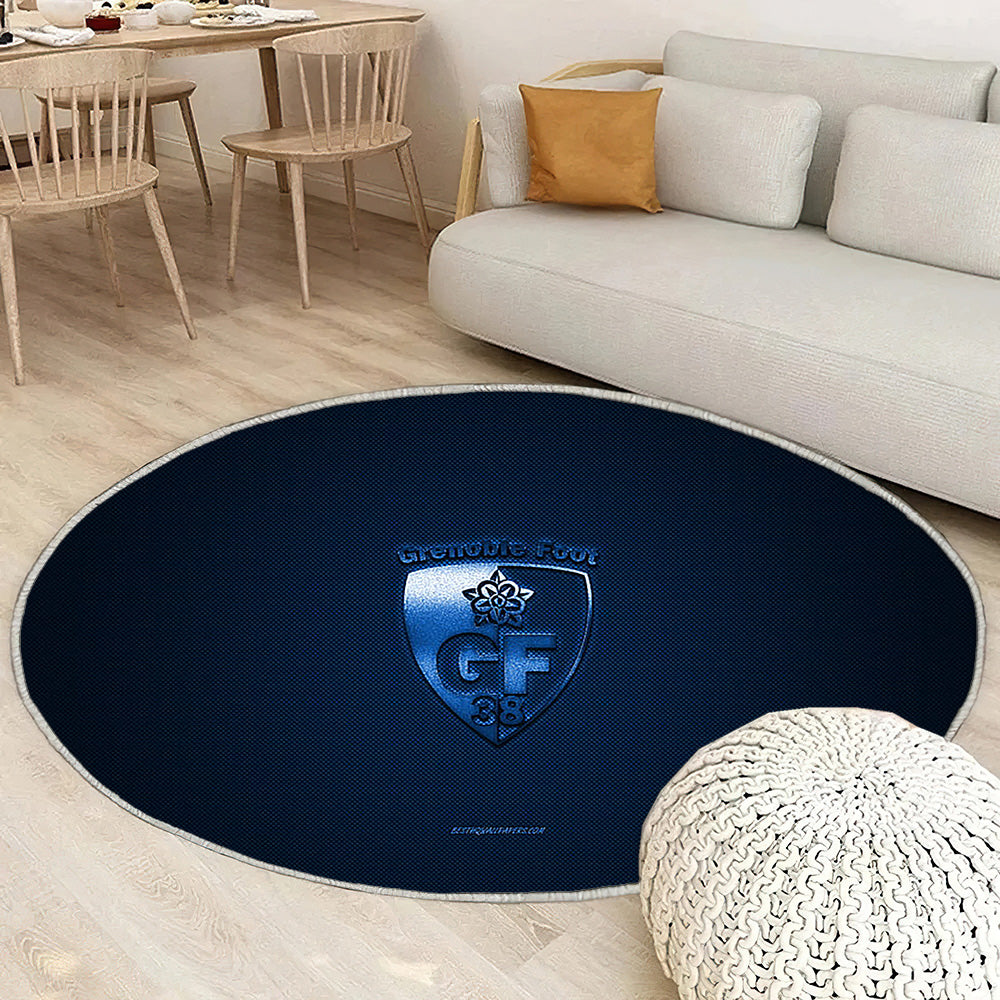 Grenoble Foot 38 Tapis Sol - Tapis De Salon, Ligue 2 Blueblue Carbone Fibre Tapis Art, Tapis pour la décoration de la maison