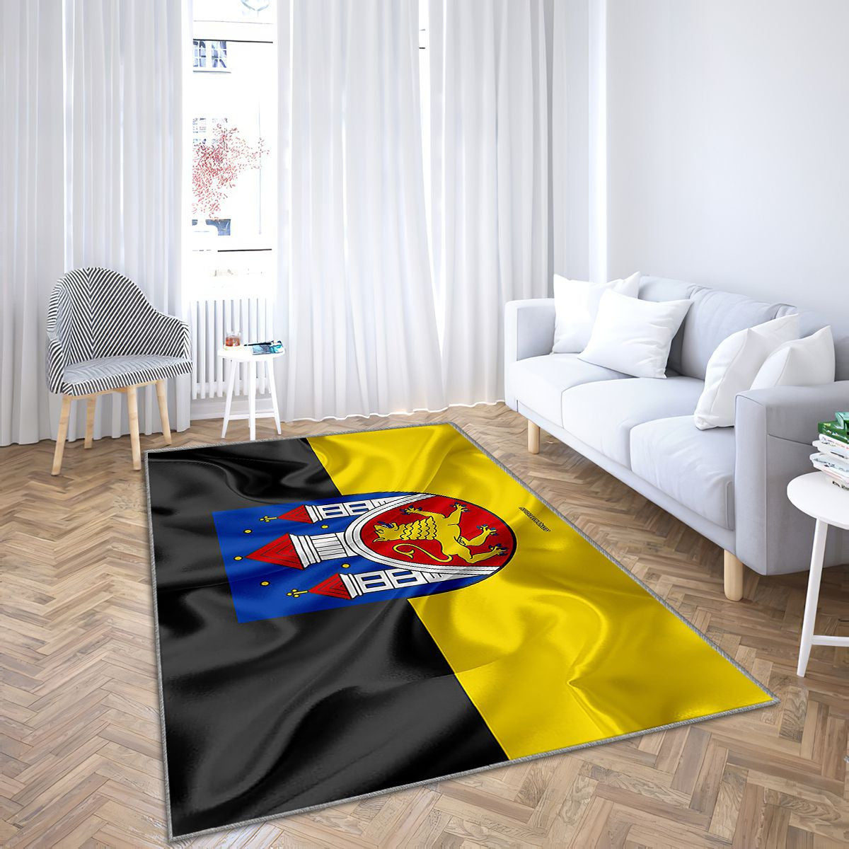 Drapeau de Göttingen Tapis Sol - Tapis De Salon, ville allemande de Göttingen en Allemagne Tapis Art, Tapis pour la décoration de la maison