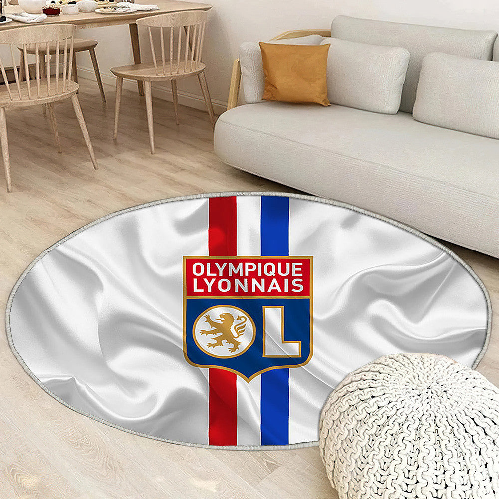 Olympique Lyon Tapis Sol - Tapis De Salon, Ligue 1 Francesur Soie Blanche Tapis Art, Tapis pour la décoration de la maison
