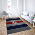 Olympique Lyonnais Logored-Blue White Mesh Olympique Lyonnais Tapis Sol - Tapis De Salon, Lyon France Tapis Art, Tapis pour la décoration de la maison