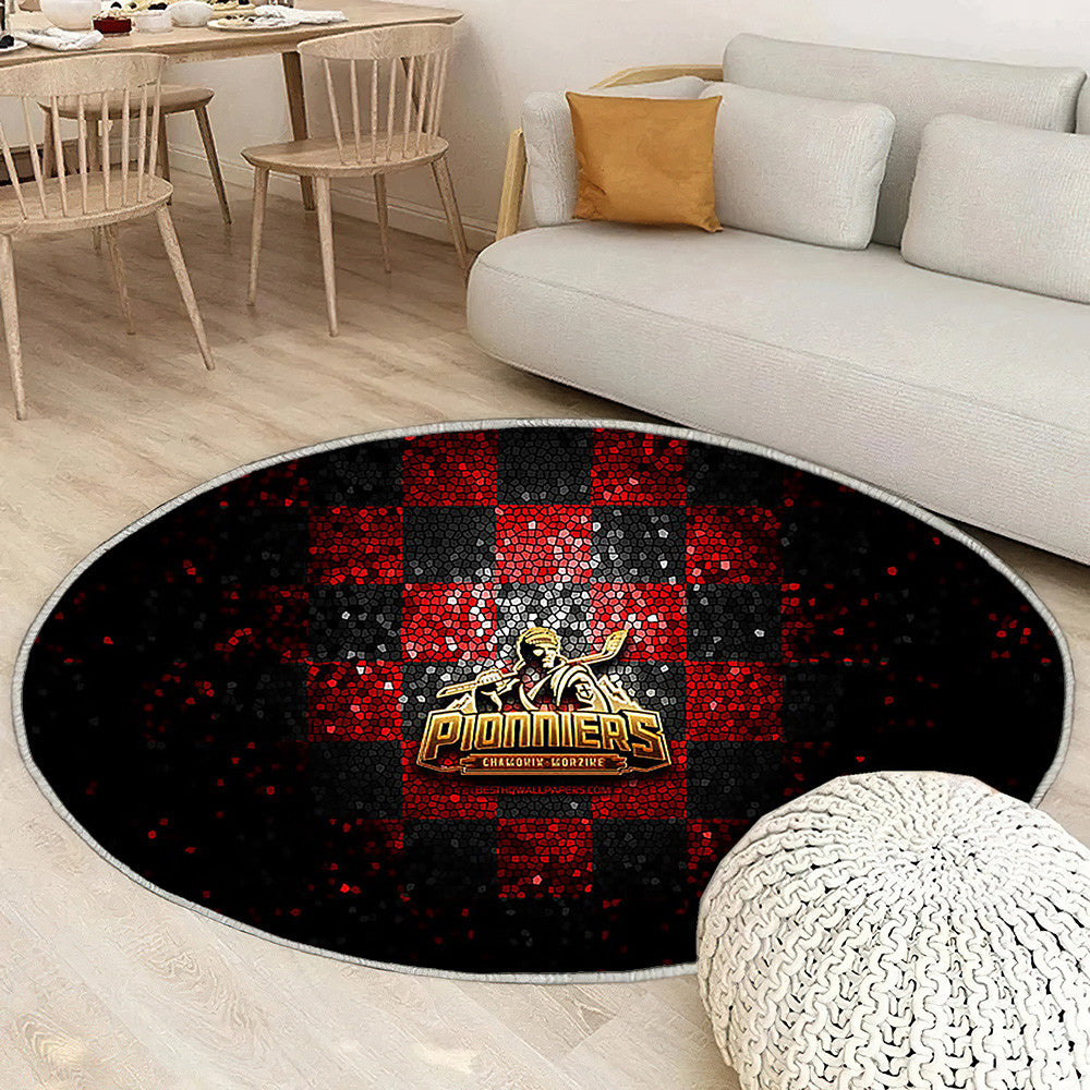 Pionniers Chamonix Mont-Blanc Tapis Sol - Tapis De Salon, Ligue Magnus Rouge Noir Hockey Tapis Art, Tapis pour la décoration de la maison