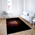 Pionniers Chamonix Mont-Blanc Tapis Sol - Tapis De Salon, Ligue Magnus Rouge Noir Hockey Tapis Art, Tapis pour la décoration de la maison