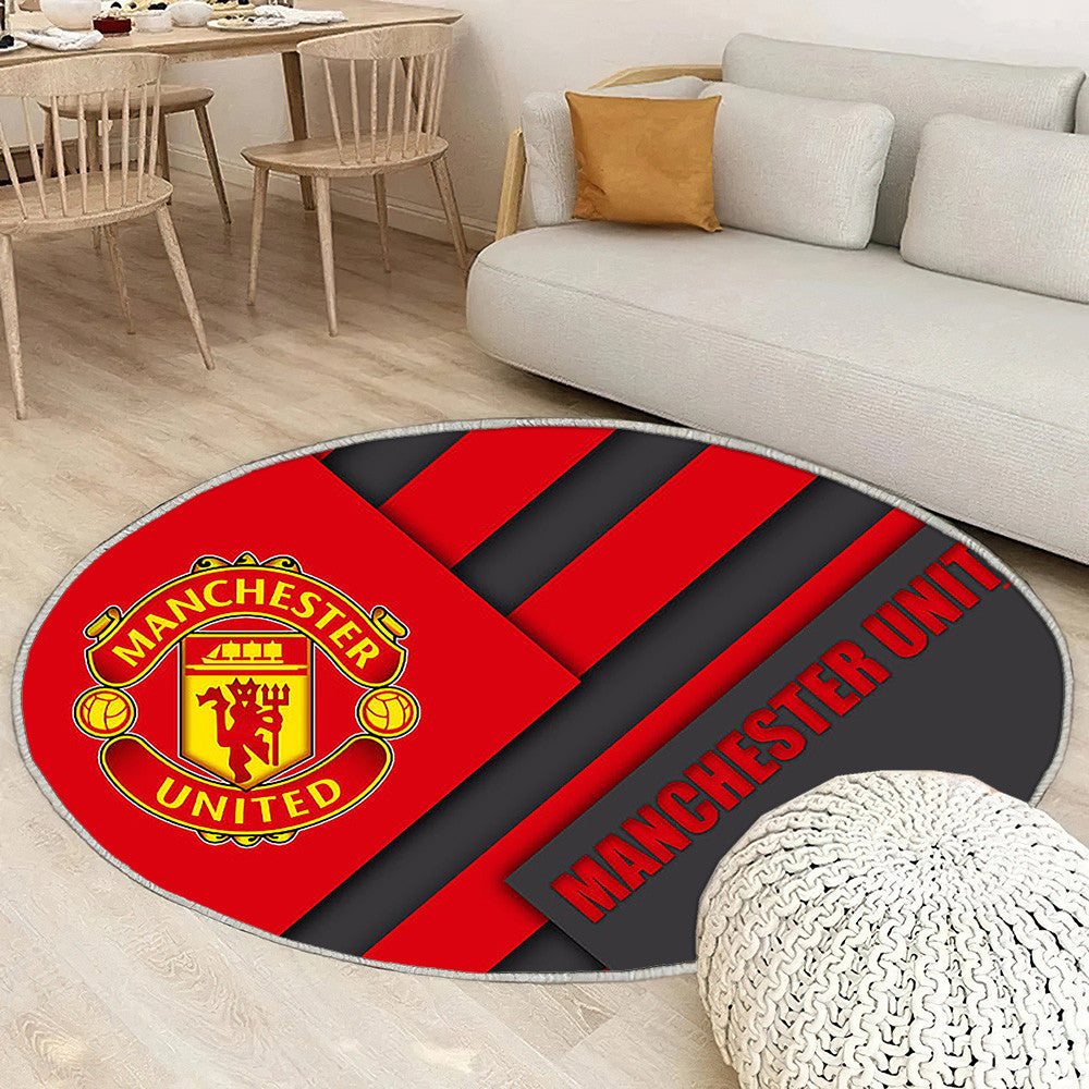 Manchester Unitedblack Red Ion Premier League Tapis Sol - Tapis De Salon, Football Tapis Art, Tapis pour la décoration de la maison