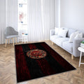 St Pauli Fc Tapis Sol - Tapis De Salon, Bundesliga 2 Club De Football Allemand Rouge Et Noir Tapis Art, Tapis pour la décoration de la maison