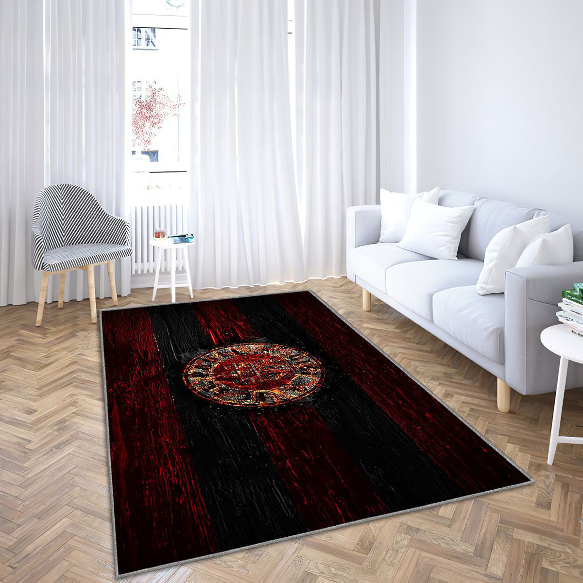 St Pauli Fc Tapis Sol - Tapis De Salon, Bundesliga 2 Club De Football Allemand Rouge Et Noir Tapis Art, Tapis pour la décoration de la maison