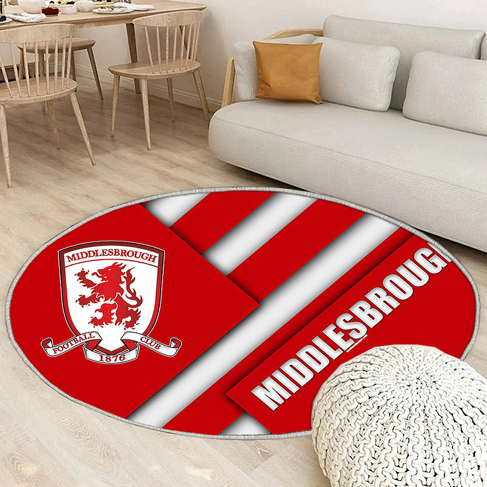 Middlesbrough FcEnglish Football Club Middlesbrough Tapis Sol - Tapis De Salon, Royaume-Uni Tapis Art, Tapis pour la décoration de la maison